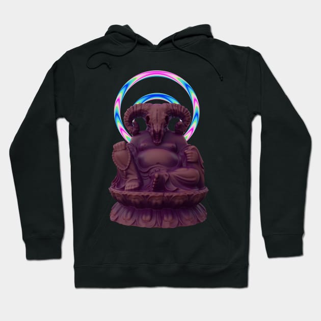 Ram Skull Budha Hoodie by JonHale